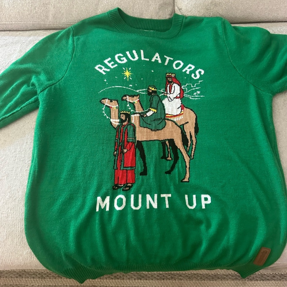 Tipsy Elves Green and Yellow Sweater